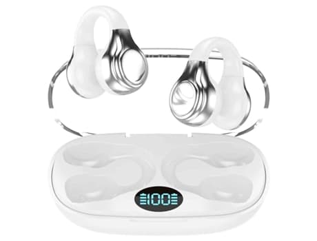 TRUYUETY Open Ear Bluetooth-hovedtelefoner med digitalt display og knogleledning