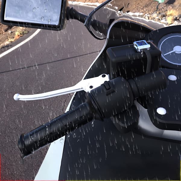 3-trins smart temperaturstyret elektrisk opvarmet styr, sort, 22 mm, til motorcykler