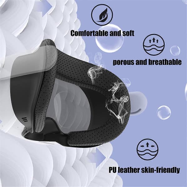 Silikonecover til Quest 3S-controller, komfortabelt ansigtsinterface-beslag-kombisæt til Meta Quest 3S VR-tilbehør Black