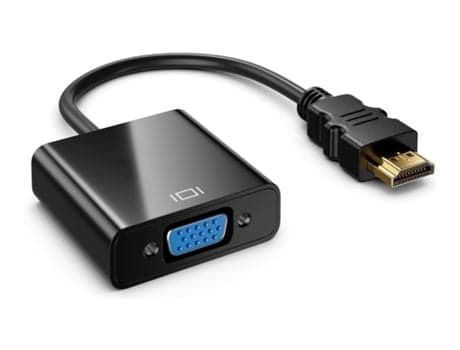 HDMI-VGA-sovitinkaapeli, kullattu, 1080P, musta