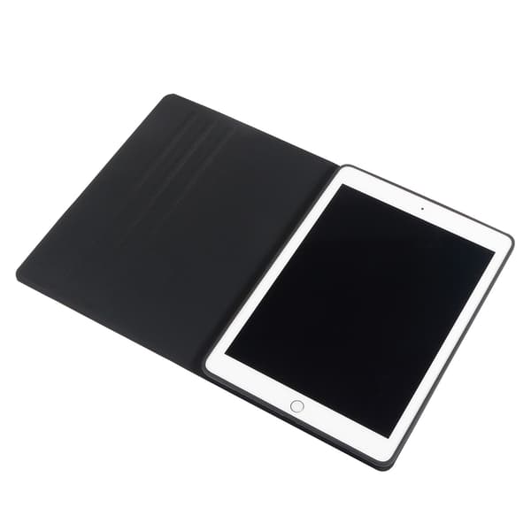 iPad-fodral för 10,5/10,2 tum, TPU PU-läder, svart, vikbart stativ