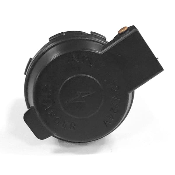 12V/24V billader QC3.0 dobbel USB, vanntett deksel, svart