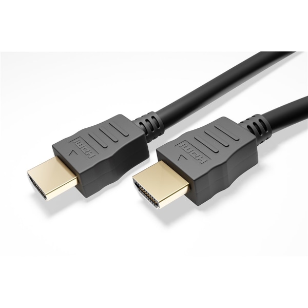 HDMI kabel 1,5m, 4K, 3D, rund, guldpläterad, 1.4, 5-PACK Goobay svart 150 cm