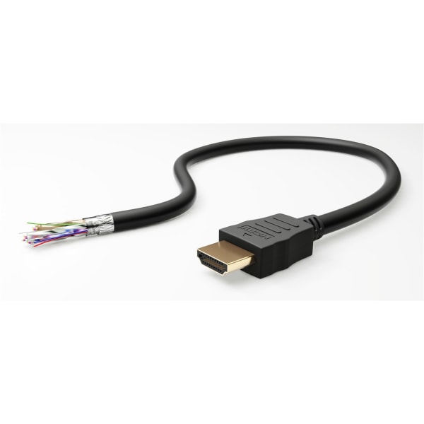HDMI kabel 3m, UltraHD 4K@60Hz, V2.0, guldpläterad, Goobay svart 3 m