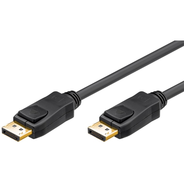 DisplayPort kabel, 2m, 4K Ultra HD 2160p (60 Hz), 1.2, guld svart 2 m