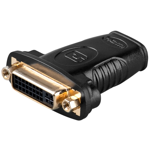HDMI till DVI-D adapter, F/F Dual link 24+5, guld, 68690