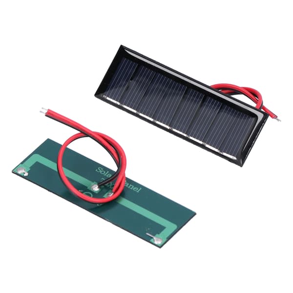 2 stk. 0.2W 4V Solcellepanel med Elektronisk Ledning Polysilisium Solcellepanel for Vitenskap 75x25mm