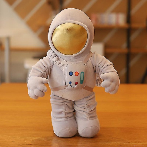 Astronautdocka Plyschleksak Rymdskeppsdocka Barndagspresent för födelsedagspresent Robotdocka A Grey Backpack