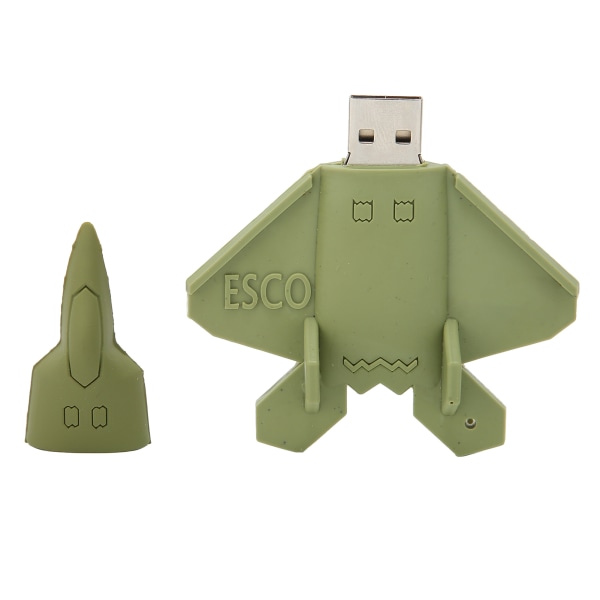 USB minne Grön Cartoon Fighter Doll Bärbart lagringsminne för överföring och delning 64GB