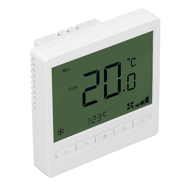 Smart Fan Coil Termostat ABS LCD Skærm Anti Interferens Intelligent Termostat til Hjem 220V