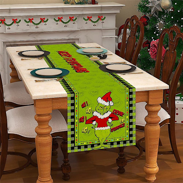 Julgrinch Tryckt Duk Julparty Hem Kök Restaurang Dekoration
