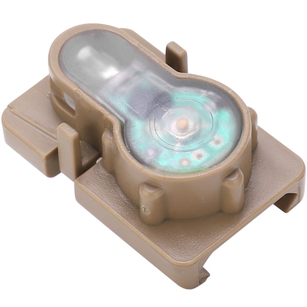 Udendørs Mini Overlevelsessikkerhedslygte IPX8 Vandafvisende Hjelm Guide Rail Signal Lampe Mud Farve Base Hvidt Lys