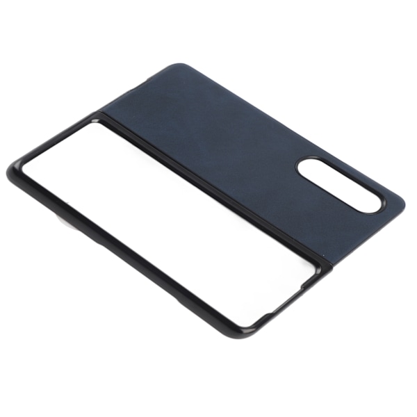 Nahkapehmustettu Kotelo Samsung Galaxy Z Fold 3 -puhelimelle, naarmuuntumaton ja iskunkestävä, sininen