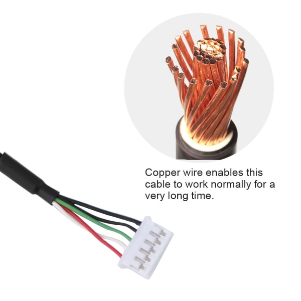 Professionel udskiftning af musekabel 2,19 yd ingen fastsiddende mus USB-kabel udskiftning til Rival 300