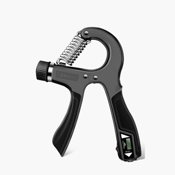 Grip Strength Trainer med Räknare Justerbar Styrka Elektronisk Handgreppstränare Underarms Tränare med Handskar Svart