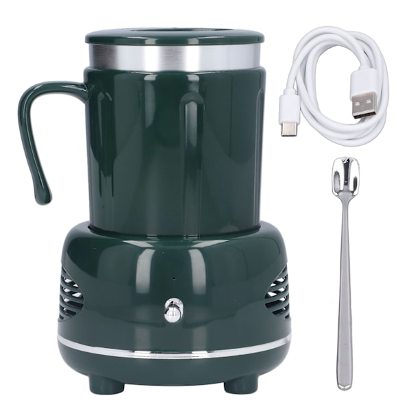 Køligere Varmer Kop Hurtig Køling Opvarmning Nem Betjening Buet Håndtag Skridsikre Puder Kaffe Varmer til Kaffe Bjørn Flaske Grøn