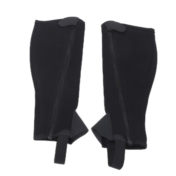2st Halvchaps Svart Flexibelt Mesh Ridchaps för Barn Häst Ridning Skydd CS