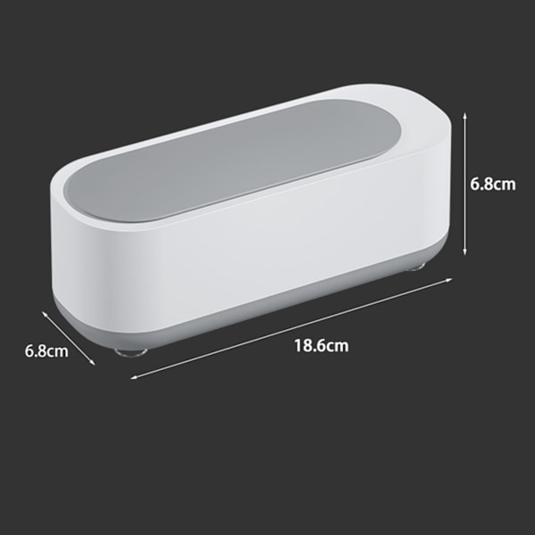 Smykke Cleaner Lille Bærbar Automatisk All Round Rengøring Høj Vibration PP Brille Cleaner til Husholdning