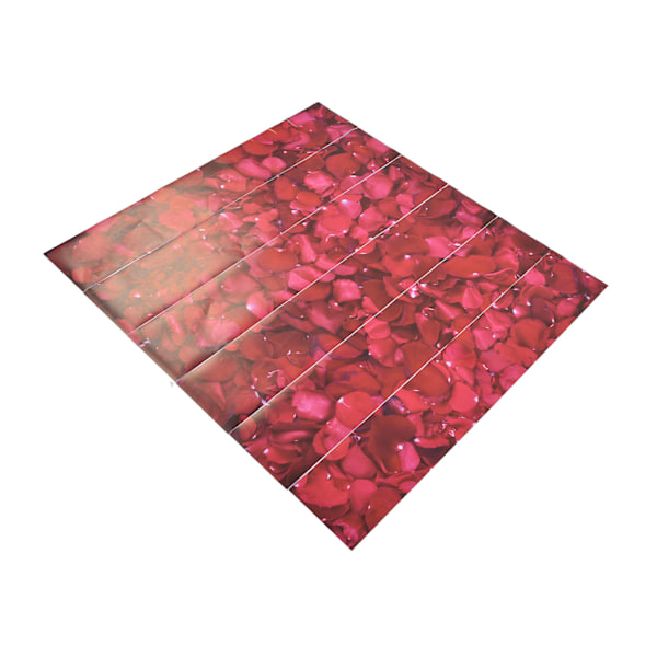6 stk. 100x18cm 3D trappe klistermærke rose blomst selvklæbende væg klistermærke vandtæt flise trappe klistermærke til Valentinsdag
