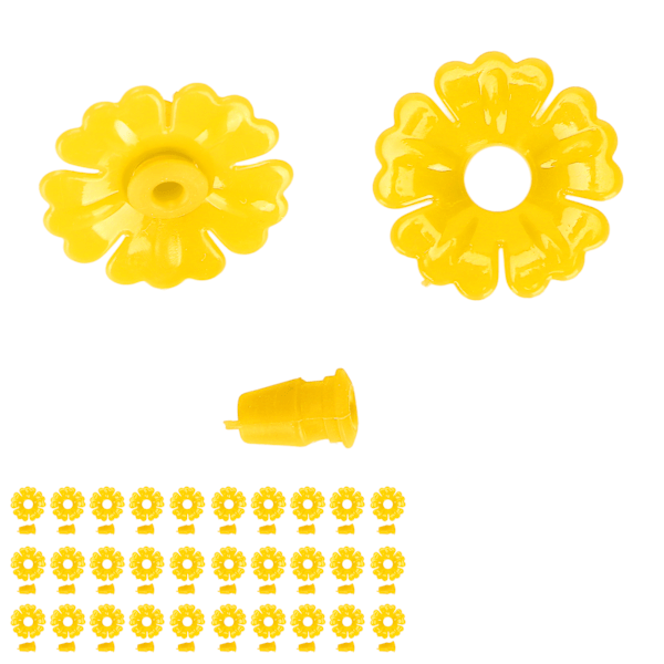 30 sett kolibrimaterblomster hengende fuglematerporter erstatningsdeler hageartikler gul