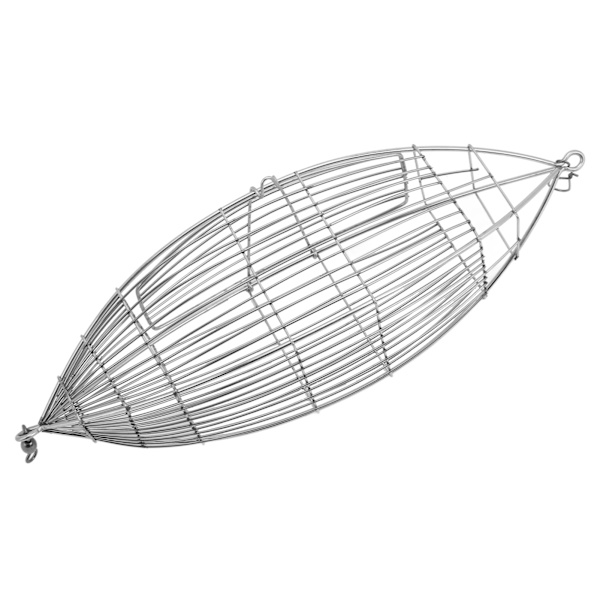 Fiskekrog i rustfrit stål, lokkekurv, karpefiskefælde, kurvefoderholder til rejer, krabber, fisk, agn XXL