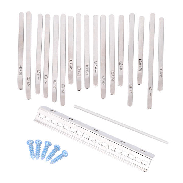 17 Note Kalimba Tommelfinger Klaver Rustfrit Stål Keys Sæt Musikinstrument DIY Reservedele