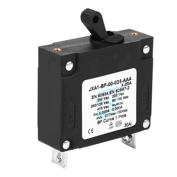 Holdbar DC AC Manuel ON Off Vippe Reset Switch Sikkerhedsafbryder 25A