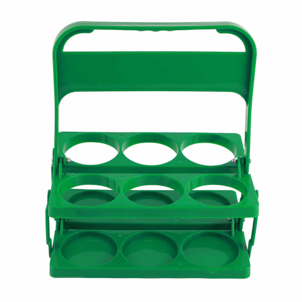 Bärbar öl flaskhållare enfärgad hopfällbar dryck förvaringsställ picknick öl handtag korg grön