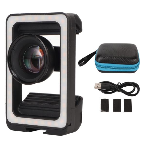 100 mm telefonmakroobjektiv Universal 4K HD bärbar telefonkamera makrolins med LED-fyllningsljus