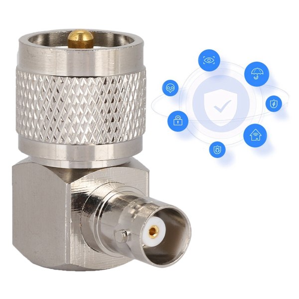 2 STK BNC hun til M han adapter retvinklet albuestik