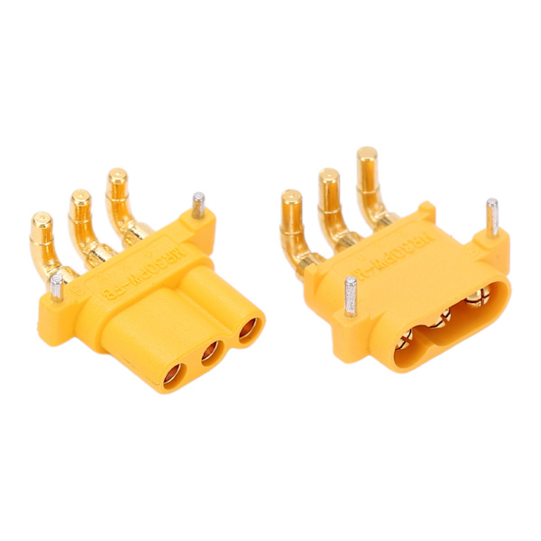 1 par MR30PW trepinners hann- og hunnpluggkontakter for RC Lipo-batteritilbehør