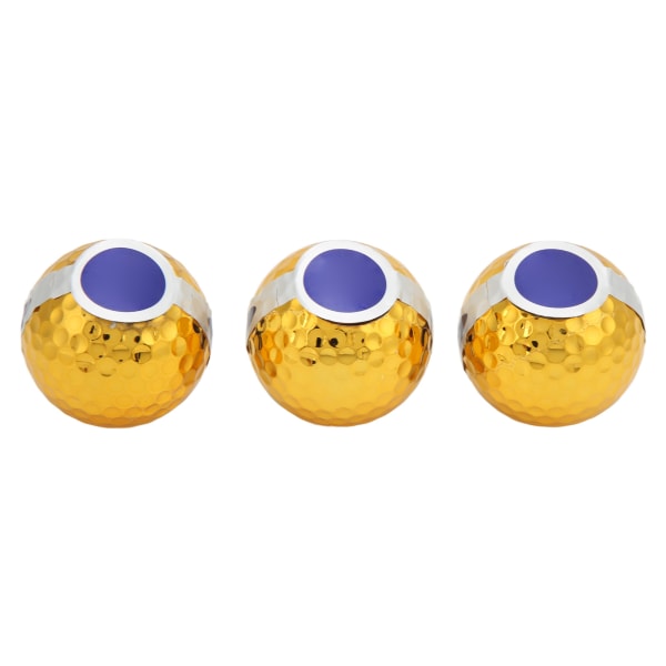 3 kpl värillisiä golfnauhapalloja seremonialahjagolfpallo koristeellinen pallo juhliin sisätiloissa tai kultapinnoituspallo