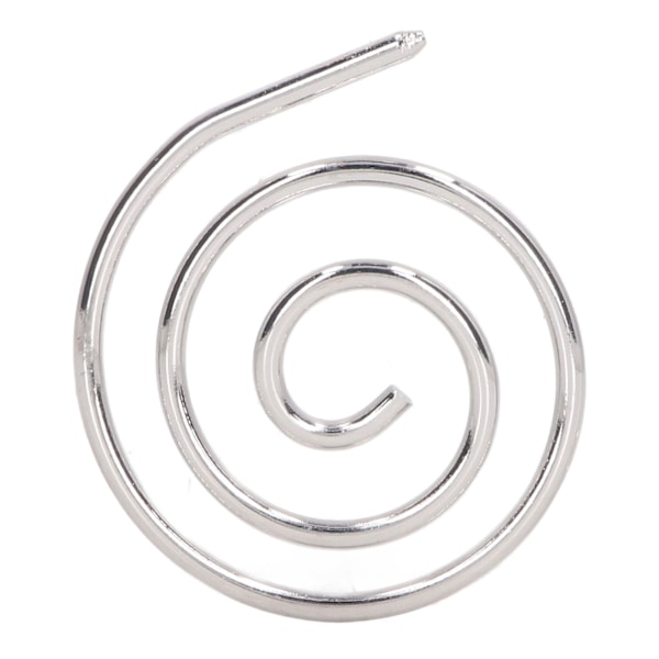 Spiralformad cirkulär sticka i rostfritt stål, rostfri, slät spets, handgjort stickverktyg för stickare, silvervit, 1 st
