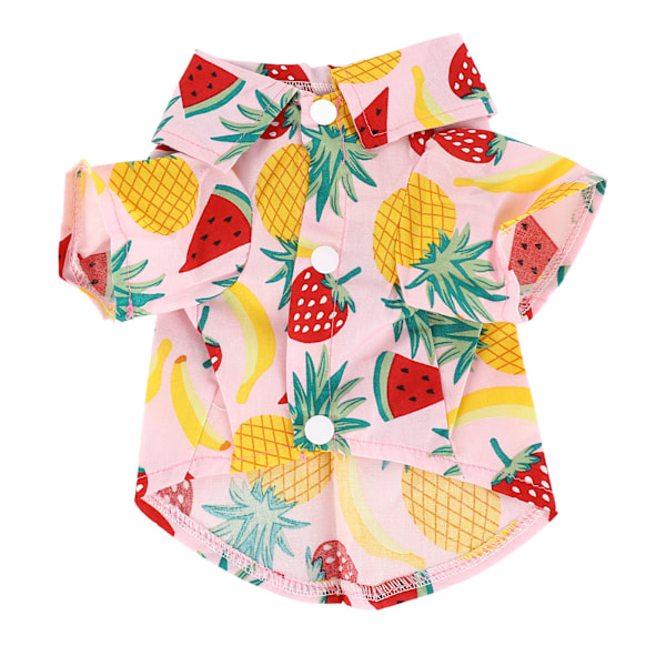 Hundtröja Hudvänlig Andningsbar Mode Tvättad Husdjurskläder för Vår Sommar XZCS13 Ananas Rosa M