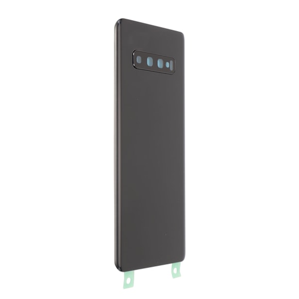 Bagside glasdækselhus med forudinstalleret kameralinsetape Touch Pen Telefonholder Erstatning til Galaxy S10+Plus Black