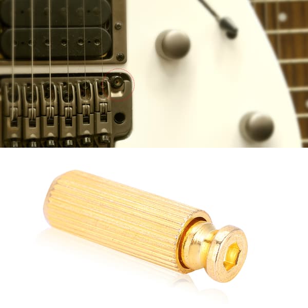 2 st 8 mm justerbara elgitarr Tremolo Stall Studs & Ankare för Floyd Rose (Guld)