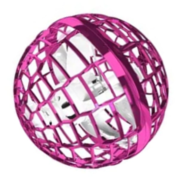 Flyvende bold legetøj farverigt lys USB opladning intelligent sensor plast roterende flyvende bold globe lilla pink