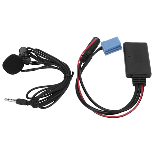 Auton stereokaiutinmikrofon Mini ISO 8-nastainen johdinsovittimella Bluetooth 5.0 matkapuhelimelle tabletille MP3