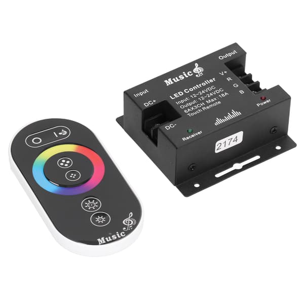 LED Controller Musik Touch Controller Høj Følsomhed RGB Strip Light Controller til Husholdningsbar