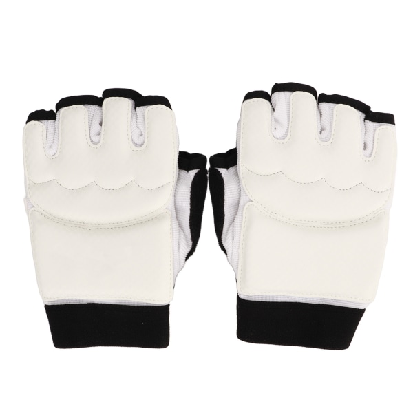 1 par Taekwondo hansker pustende elastiske halvfinger kickboksing Boksetreningshansker for kampsport S