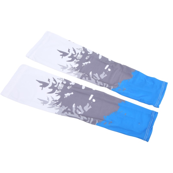 1 par issilkearmsærmer UV Solbeskyttelse Tynde åndbare kølearmsærmer til Drive Sommersport XL Blå