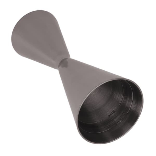 Cocktail Double Jigger Rostfritt Stål Innovativ Vimmätkopp Bartender Mätjigger 1/2oz Svart Plätering