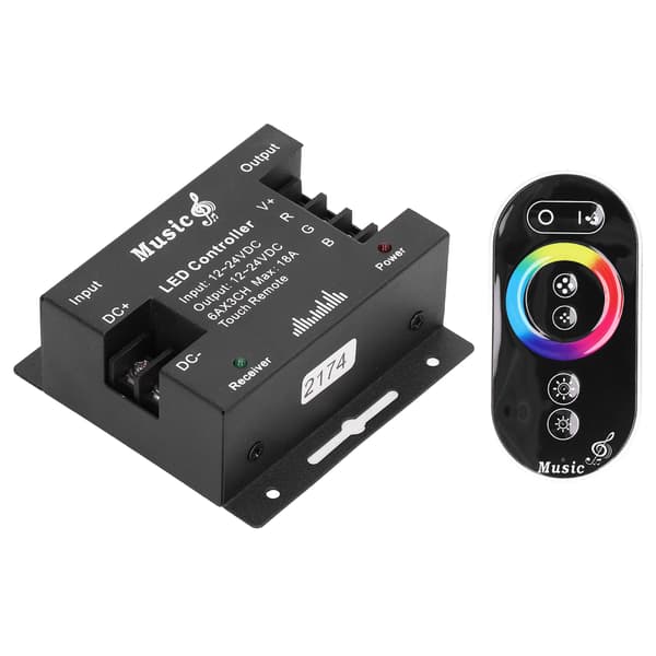LED Controller Musik Touch Controller Høj Følsomhed RGB Strip Light Controller til Husholdningsbar