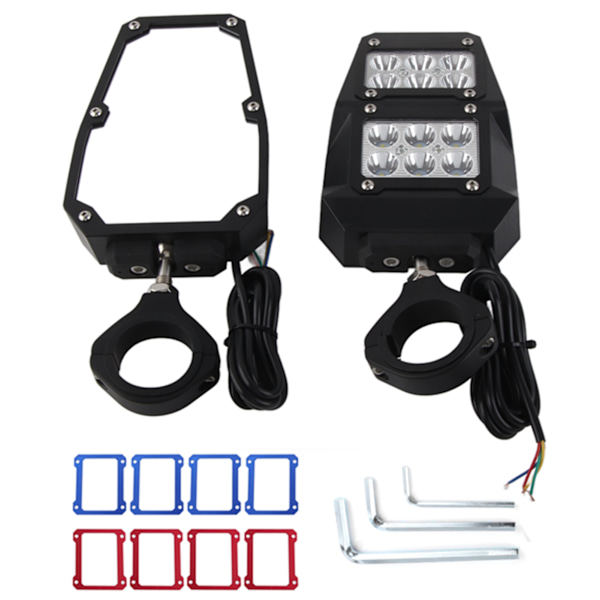 Sidobackspegel för UTV 360 Grader Justerbar med LED-lampor Passar Polaris RZR/Ranger