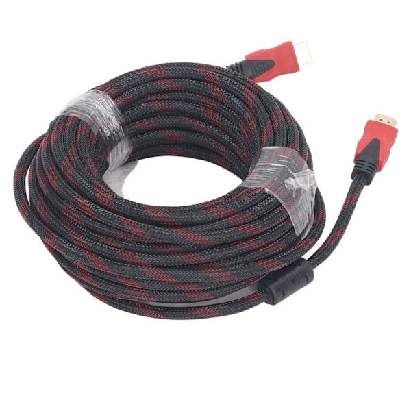 HD Multimedia Interface Kabel 49ft Længde TV Computer Projektor HD Ledning Rød Sort Stabil Transmission HD Kabel
