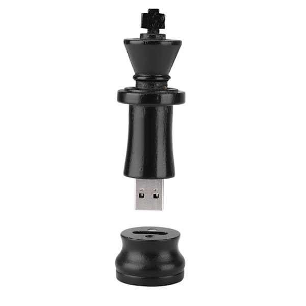 Svart trä schackdatalagring USB 2.0 Flash Drive U Memory Disk kompatibel USB1.1(16GB)