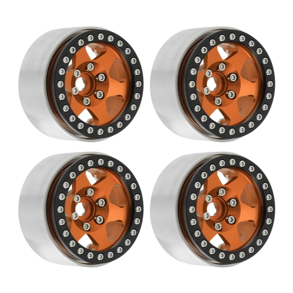 4 kpl 1,9 tuuman pyörännapa alumiiniseoksesta beadlock pyörännapa Axial SCX10 90046 AXI 03007 varten REDCAT MST 1/10 RC Car Gold