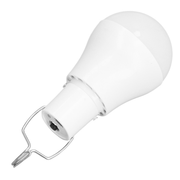 Solcellelyspære, energibesparende hvitt lys, USB-solcelle-LED-lyspære for utendørs camping, nødsituasjon med krok