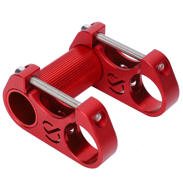 Sykkel Dobbel Stem Riser 25,4MM sammenleggbar sykkel Aluminiumslegering Justerbart styrestamme Rød