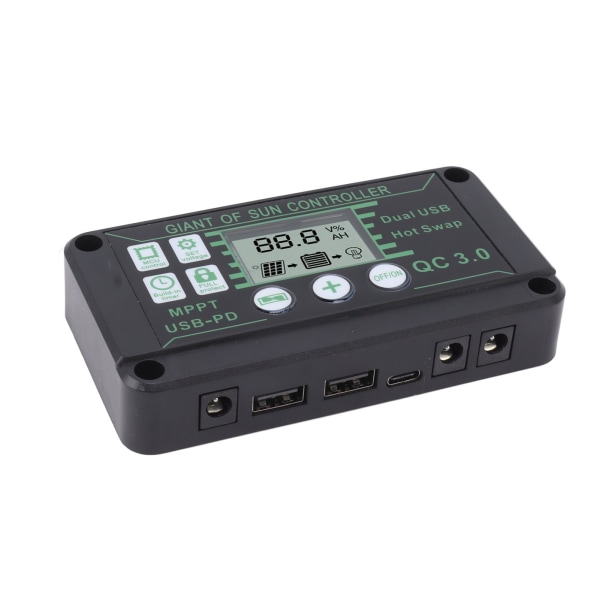 Solar Charge Controller MPPT ABS Auto Focus Solar Regulator Charge Controller för RV Trailers Båtar 20A